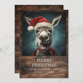 Invitation Christmas Donkey (Devant / Derrière)