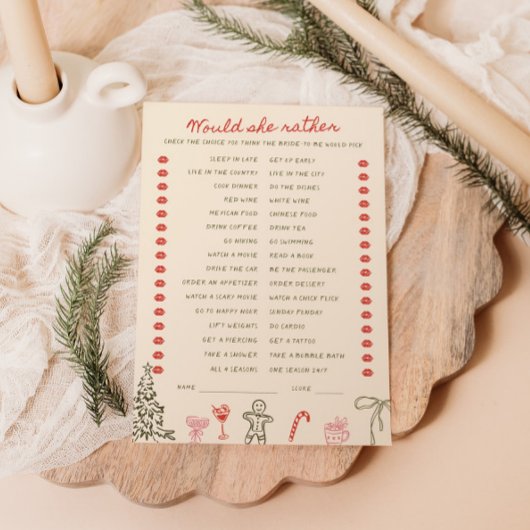 Invitation Christmas Doodle He said She said Card