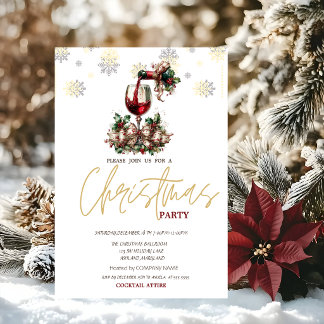 Invitation Christmas Drink Snow Company Christmas