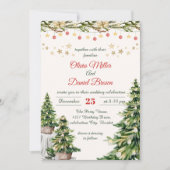 Invitation Christmas Elegant Winter Holiday Wedding (Devant)