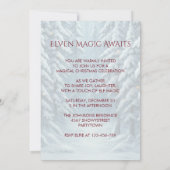 Invitation Christmas Elf in Red in Snowy Winter Forest Party (Dos)