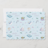 Invitation Christmas Gift Wrap with Festive Holiday Patterns (Devant)