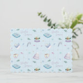 Invitation Christmas Gift Wrap with Festive Holiday Patterns (Debout devant)