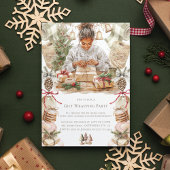 Invitation Christmas Gift Wrapper Party Afro-Américain