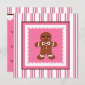 Invitation Christmas Gingerbread (Devant / Derrière)