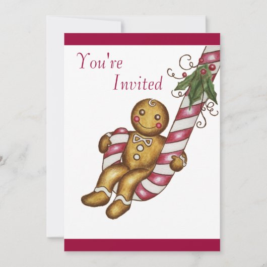 Invitation Christmas Gingerbread (Devant)