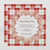 Invitation Christmas Gingerbread Holiday Cookie Exchange (Devant / Derrière)