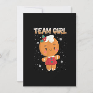 Invitation Christmas Gingerbread Team Girl Genre Reveal Shir