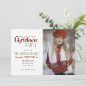 Invitation Christmas Girl (Debout devant)