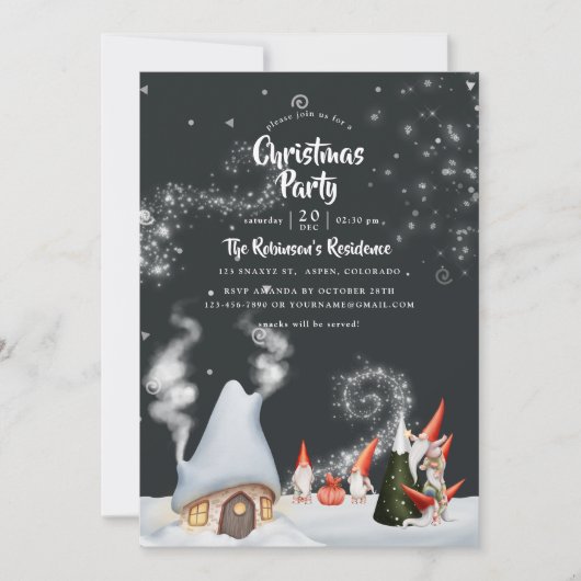 Invitation Christmas Gnomes (Devant)