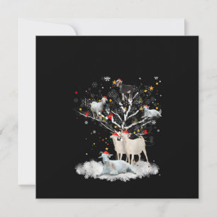 Invitation Christmas Goat On Tree Funny Santa Goat Lover Gift