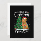 Invitation Christmas Goldendoodle Reindeer Funny Pajama Dog L (Devant / Derrière)