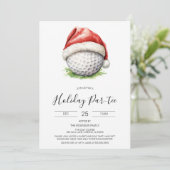 Invitation Christmas Golf Invitation, Holiday Park tee (Debout devant)