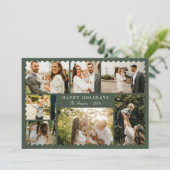 Invitation Christmas Greeting 7 Photo Holiday Card (Debout devant)