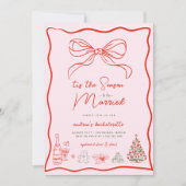 Invitation Christmas Hand Drawn Bachelorette Weekend (Devant)