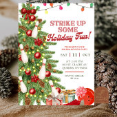 Invitation Christmas Holiday Bowling Party