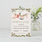 Invitation Christmas Holiday Party Clothesline (Debout devant)