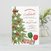 Invitation Christmas Holiday Pickleball Party (Debout devant)