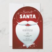 Invitation Christmas Holiday Secret Père Noël Red Cadeau Exch (Devant)