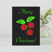 Invitation Christmas Holly (Debout devant)