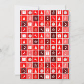Invitation Christmas Icon Red Squares Holiday Art Classic (Dos)