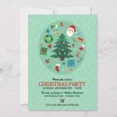 Invitation Christmas Illustrations Holiday Party (Devant)