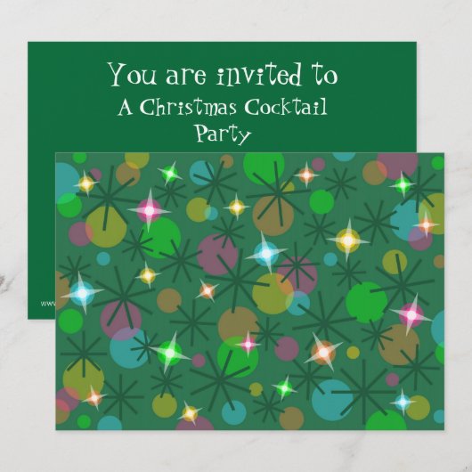 Invitation Christmas Lights (Devant / Derrière)