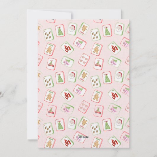 Invitation Christmas Mahjong Party (Dos)