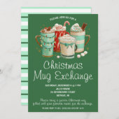 Invitation Christmas Mug Exchange, Mug Swap Holiday Party (Devant / Derrière)