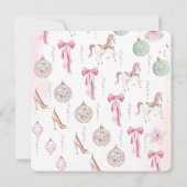 Invitation Christmas Nutcracker Ballet Pink watercoInvitation (Dos)