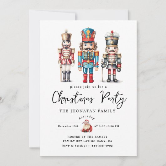 Invitation Christmas Nutcracker Isolated (Devant)