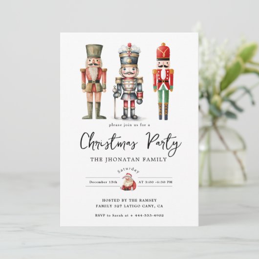 Invitation Christmas Nutcracker Isolated (Debout devant)