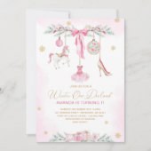 Invitation Christmas Nutcracker One DerLand pink ballet baby (Devant)