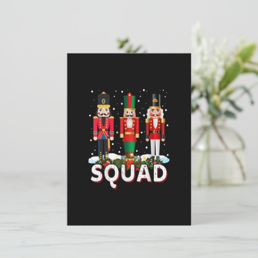 Invitation Christmas Nutcracker Squad Ballet Dance Funny Holi (Debout devant)