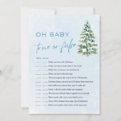 Invitation Christmas Oh Baby True or False Baby Shower Game (Devant)