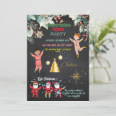 Invitation Christmas Pajama Party Kids (Debout devant)