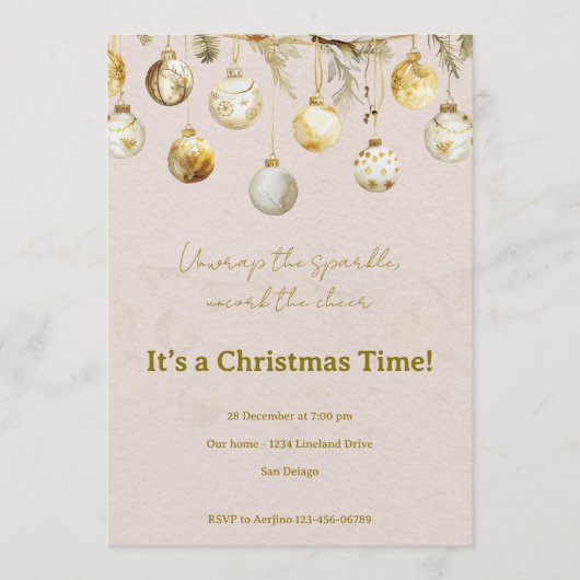 Invitation Christmas party  (Devant)