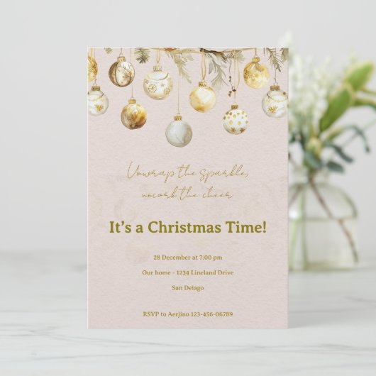 Invitation Christmas party (Debout devant)