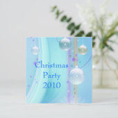 Invitation Christmas Party Blue & Silver (Debout devant)