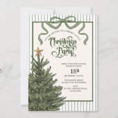 Invitation Christmas Party, Christmas tree, Watercolor,  (Devant)