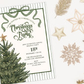 Invitation Christmas Party, Christmas tree, Watercolor, 