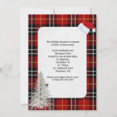 Invitation Christmas Party écossais écossais écossais (Devant)