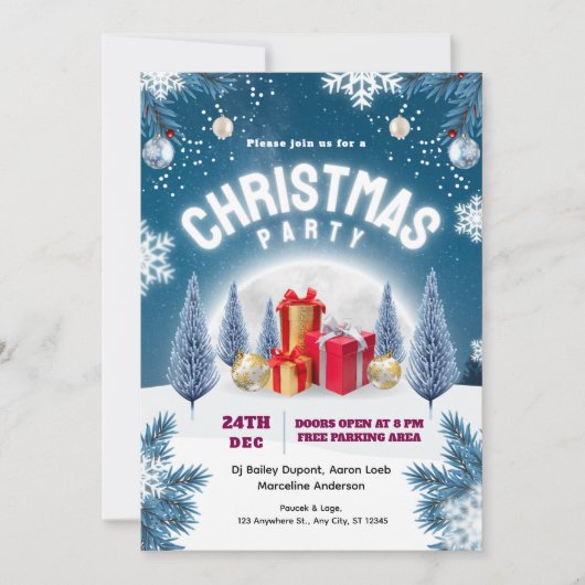 Invitation Christmas Party Event Flyer (Devant)