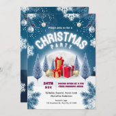 Invitation Christmas Party Event Flyer (Devant / Derrière)