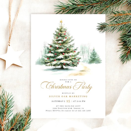 Invitation Christmas Party Festive Corporate