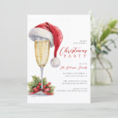 Invitation  Christmas Party Holiday Cocktail  (Debout devant)