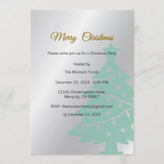 Invitation Christmas Party Invite, Christmas Dinner