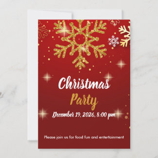 Invitation Christmas Party Invite - Text can be customized