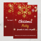 Invitation Christmas Party Invite - Text can be customized (Devant / Derrière)