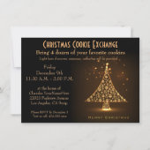 Invitation Christmas Party Modern Bronze (Devant)